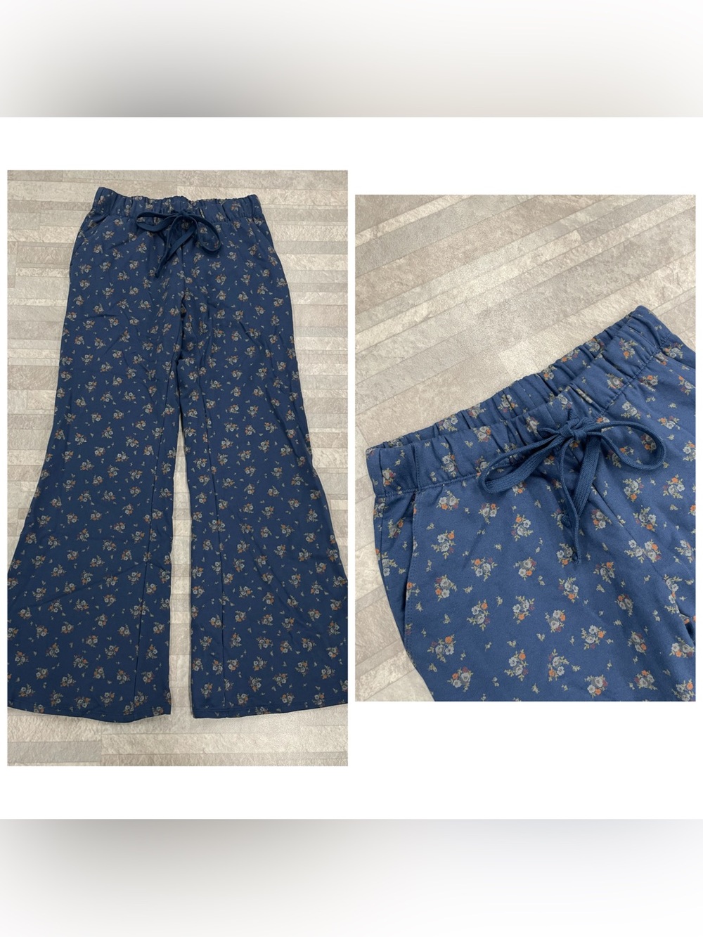 (UO-25) Urban Outfitters Out From Under Lived In Knit Flare Sweatpants Print